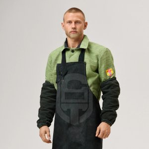 Фартук спилковый цельнокроеный (черный)